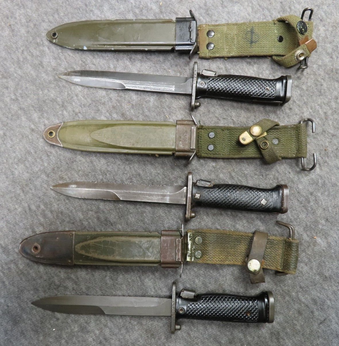 LOT OF 3 ORIGINAL US M5A1 BAY0S FOR M1 GARAND RIFLE