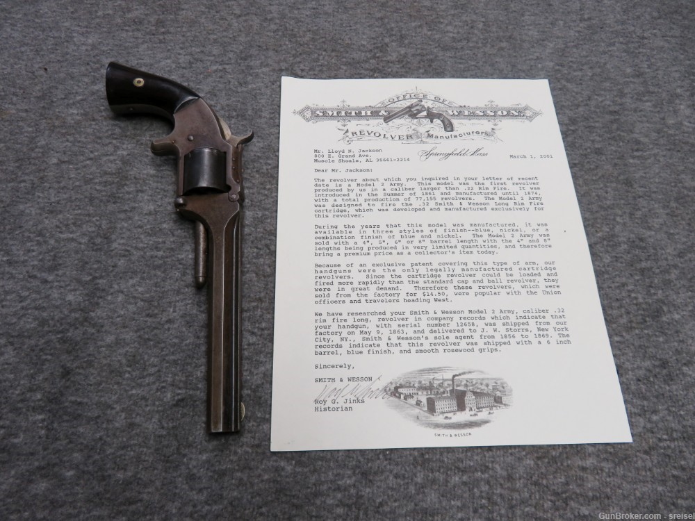 CIVIL WAR SMITH & WESSON MODEL NO. 2 REVOLVER