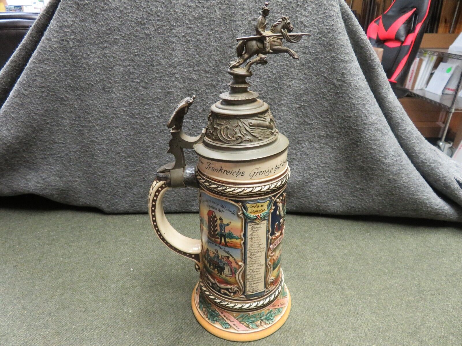 PRE WWI IMPERIAL GERMAN ARMY COMMEMORATIVE BEER STEIN