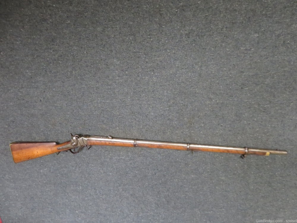 ANTIQUE NEPALESE MFG. SHARPS SLANT BREECH PERCUSSION RIFLE