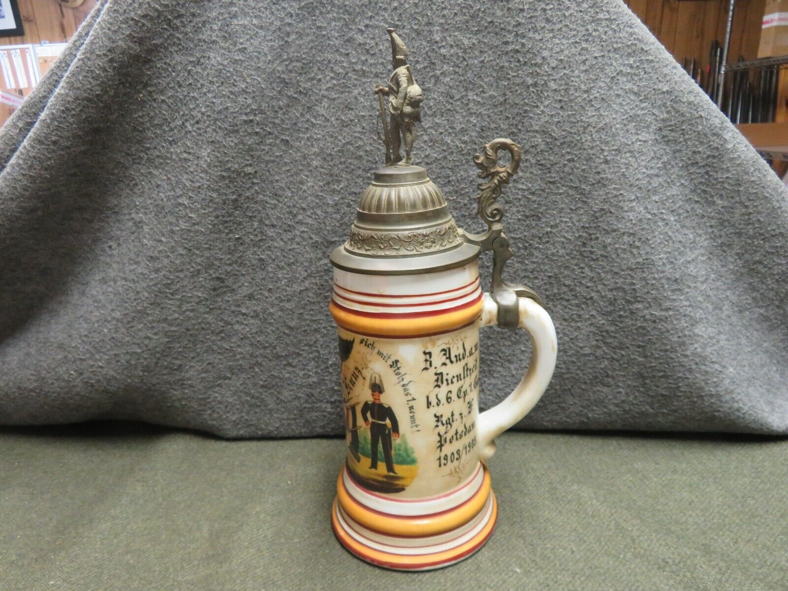 PRE WWI IMPERIAL GERMAN ARMY COMMEMORATIVE BEER STEIN