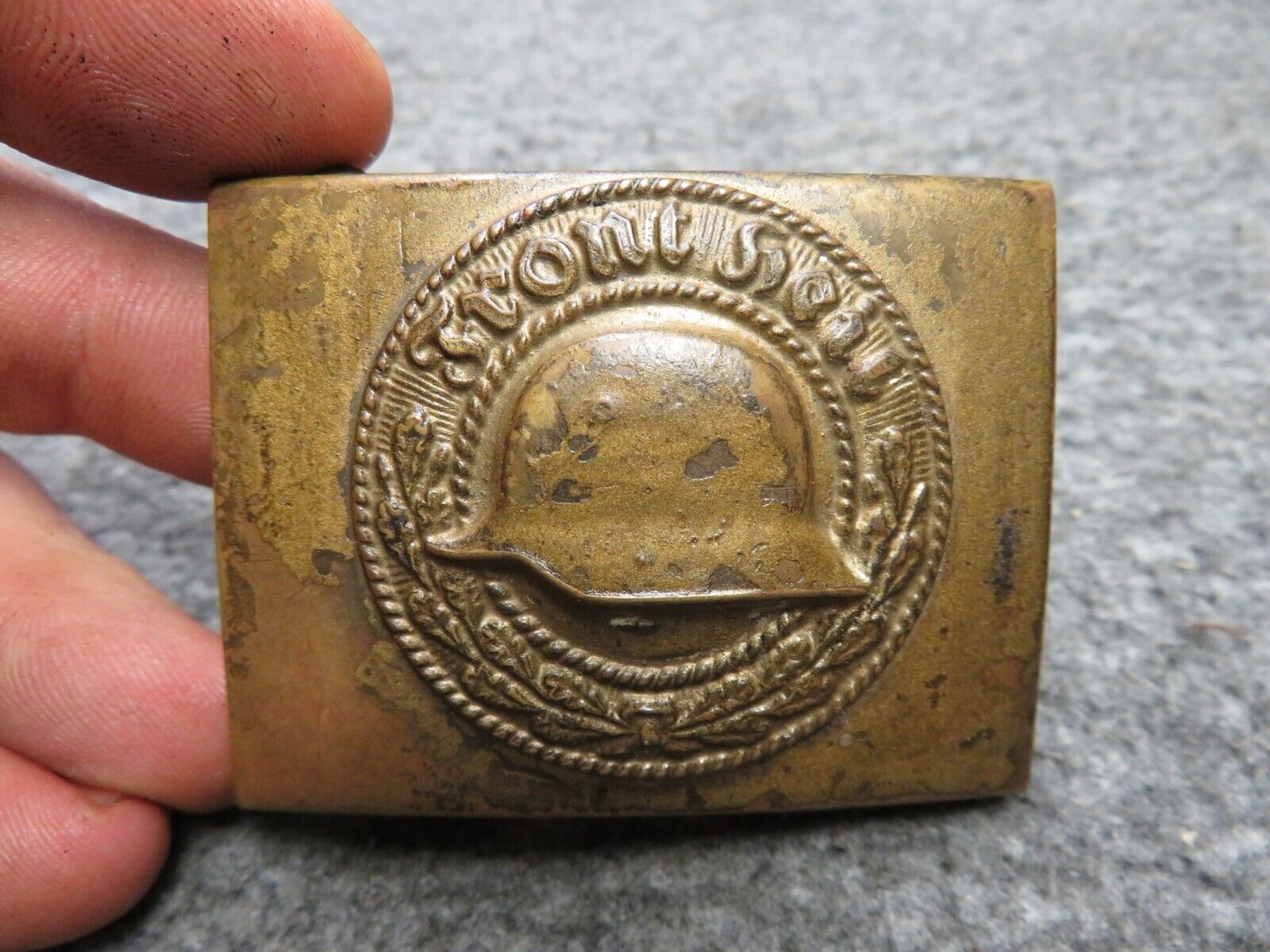 PRE WWII GERMAN FRONT HEIL VETERANS ORGANIZATION BELT BUCKLE