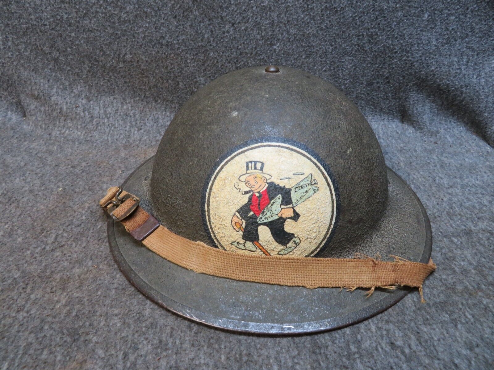 WWII 1917A1 Helmet – 11th Bomb Squadron Insignia & Named