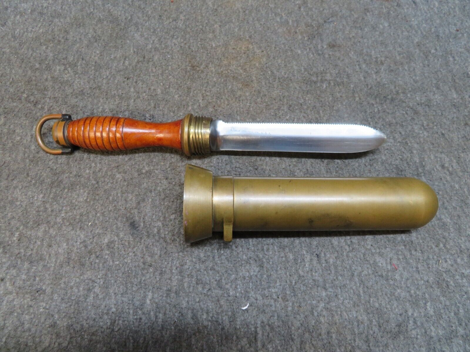 WWII US Navy Mark V Diver’s Knife – Vince Easton, PA – Scarce
