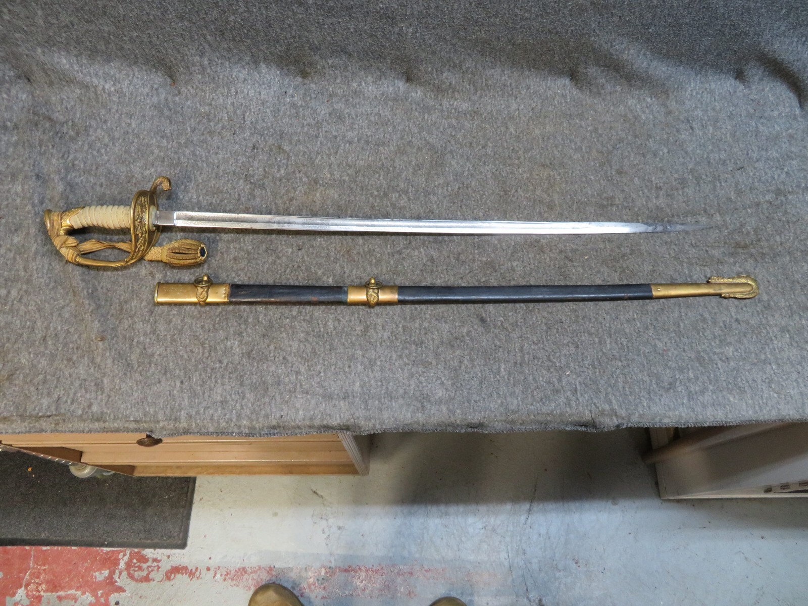Pre-WWI U.S. Navy Model 1852 Officer’s Sword – Named & Engraved