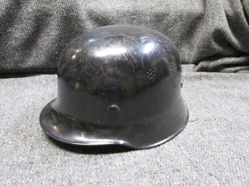 WWII German Police M1934 Black Helmet