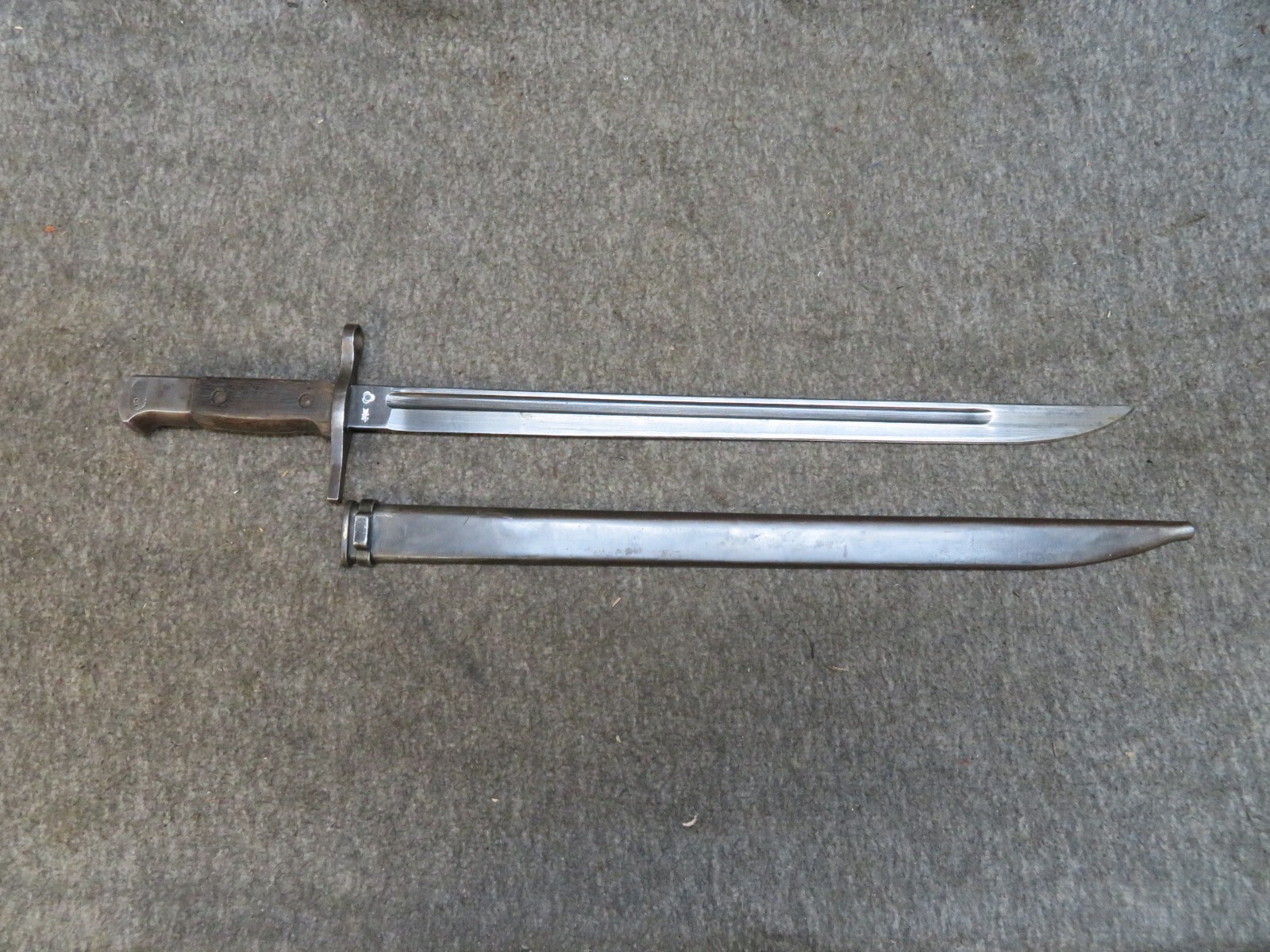 WWII Japanese Type 30 Arisaka Bayonet – National Denki | Original with Blue Blade