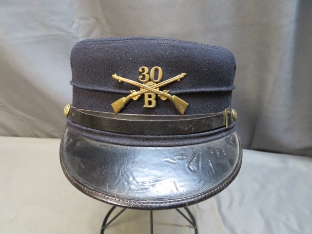 Pre-WWI US Army 1895 Forage Cap w/ 30th Infantry Co. B Insignia – Rare