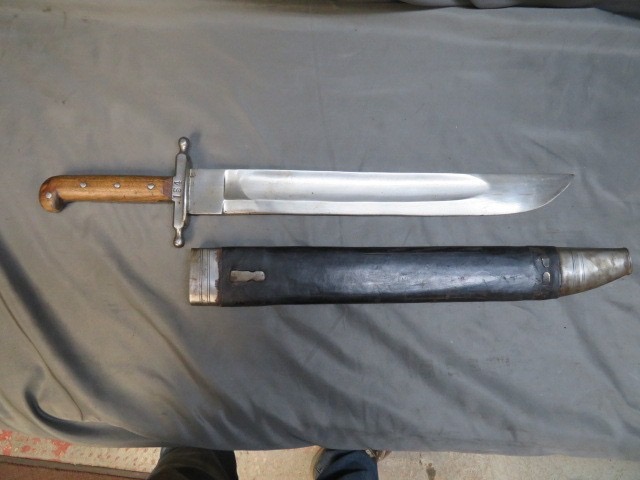 WWI Austrian Model 1853 Pioneer Faschinenmesser Sword w/ Scabbard – Unit Marked 17th Dragoons