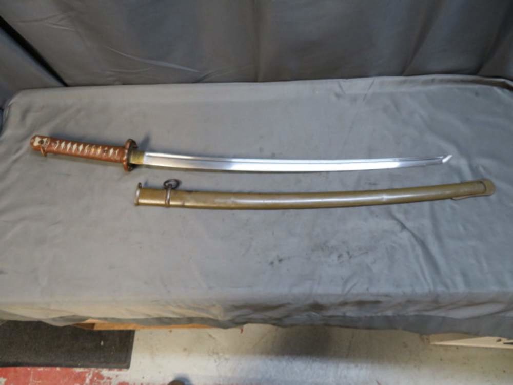 WWII Japanese Army Type 95 NCO Sword with Matching Numbered Scabbard – Excellent Example