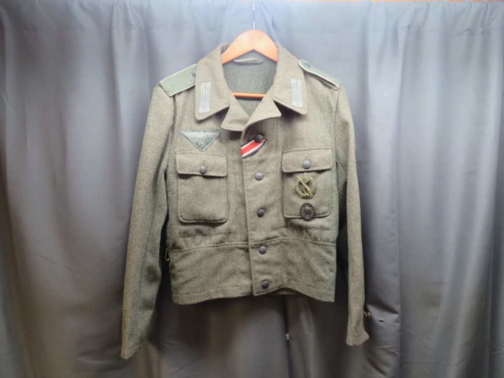 WWII German Army M44 Uniform Tunic w/ Insignia & Awards