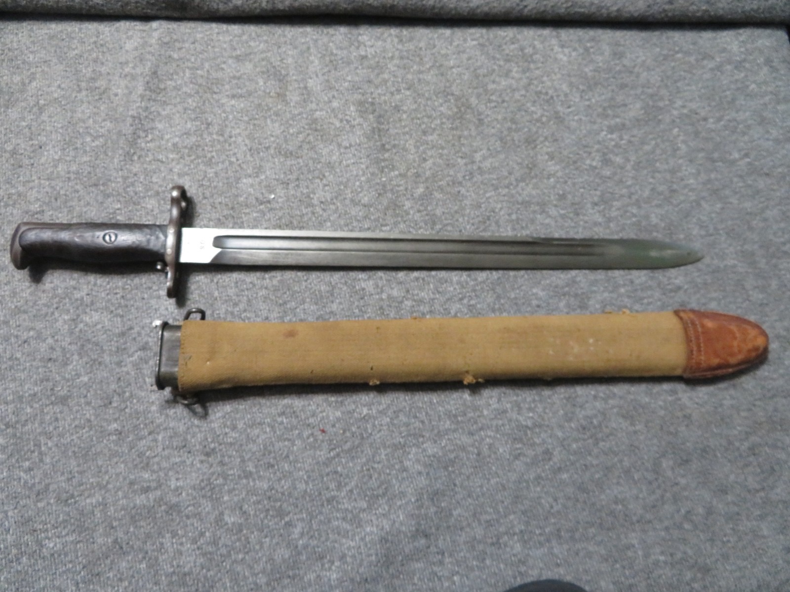 WWI USGI 1903 SPRINGFIELD RIFLE BAYO-SA 1918-NICE SCABBARD