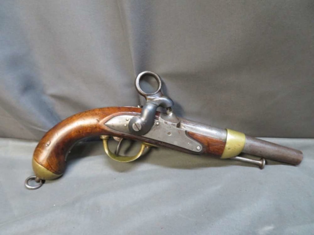 Antique Dutch Military Ring-Hammer Percussion Pistol — 1837 — Very Scarce