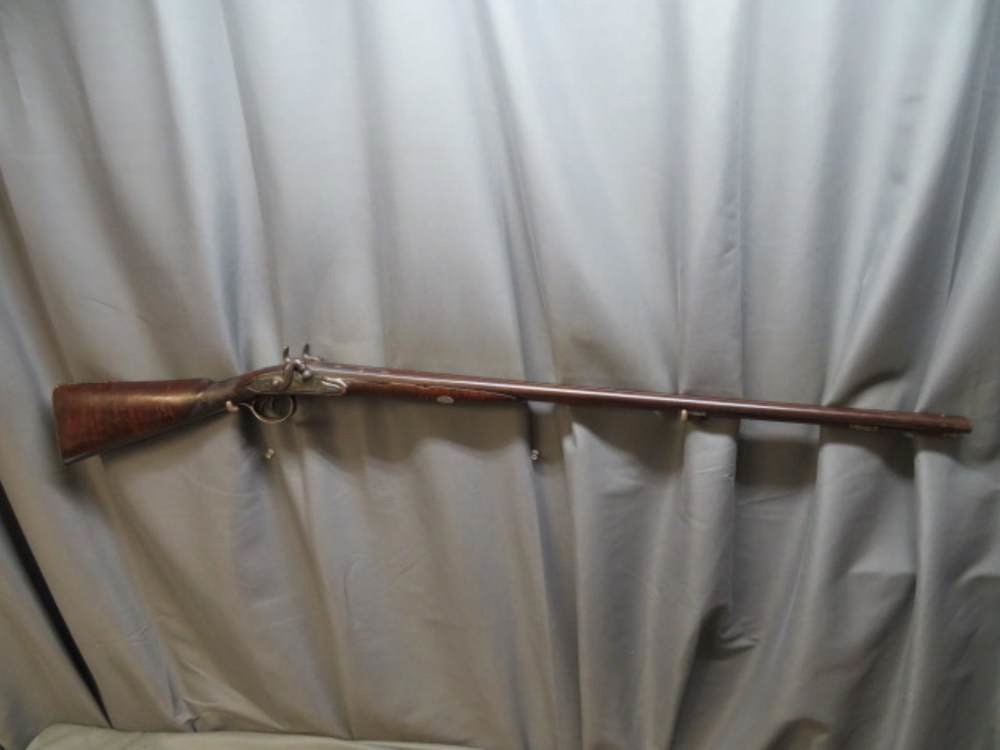 Antique American 20 Gauge Percussion Double Barreled Shotgun