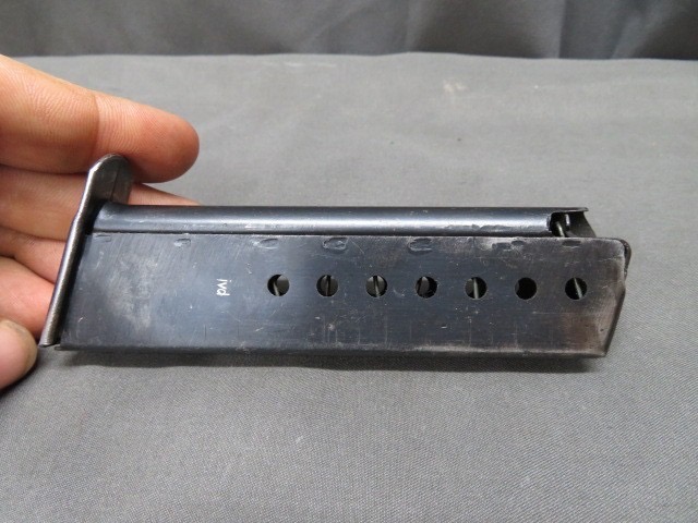 Original WWII German Walther P38 Pistol Magazine, Blued Finish, Marked