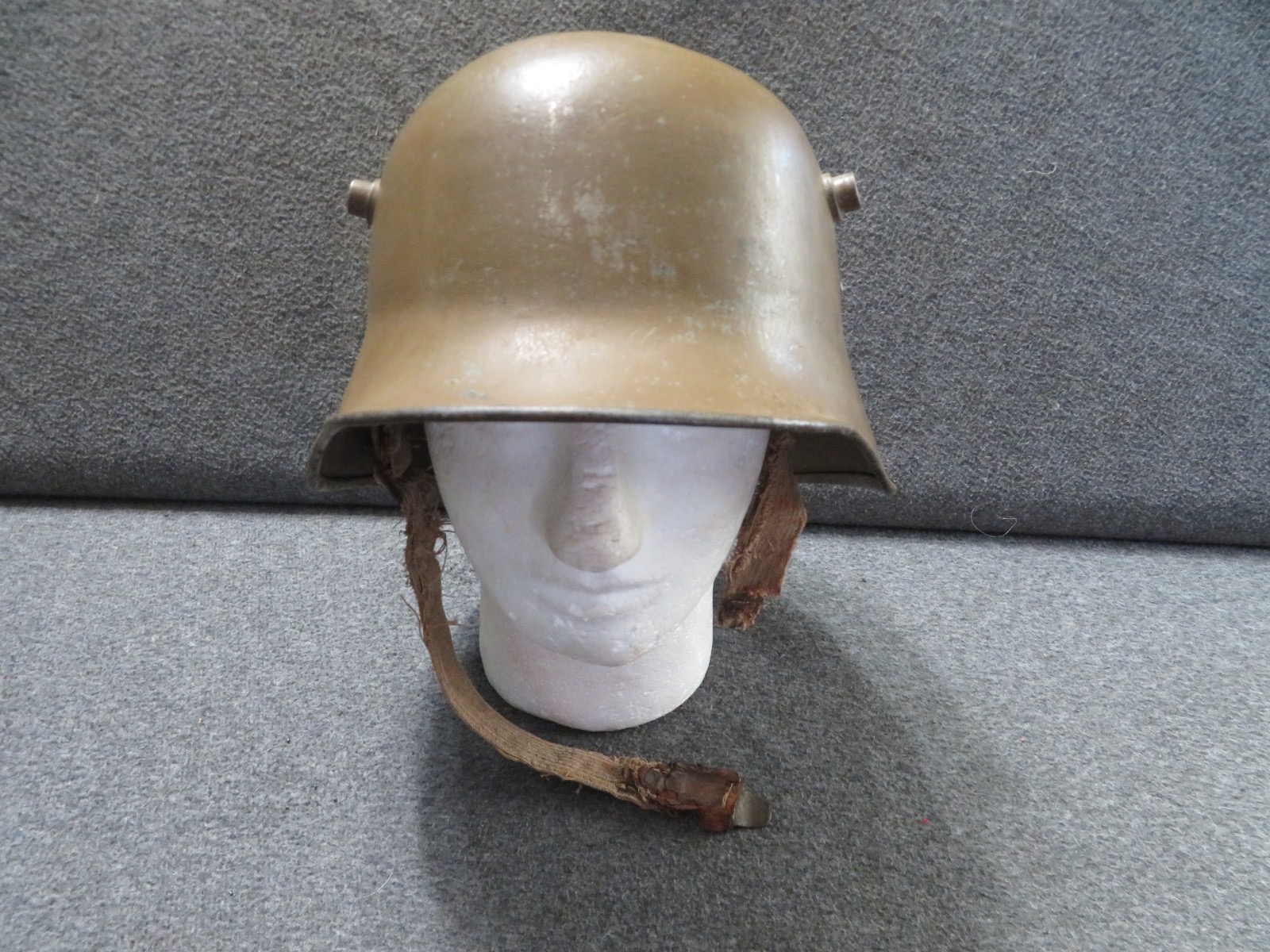 WWII French Model 1926 Adrian Helmet & WWI Austrian Model 1917/18 Steel Helmet Set
