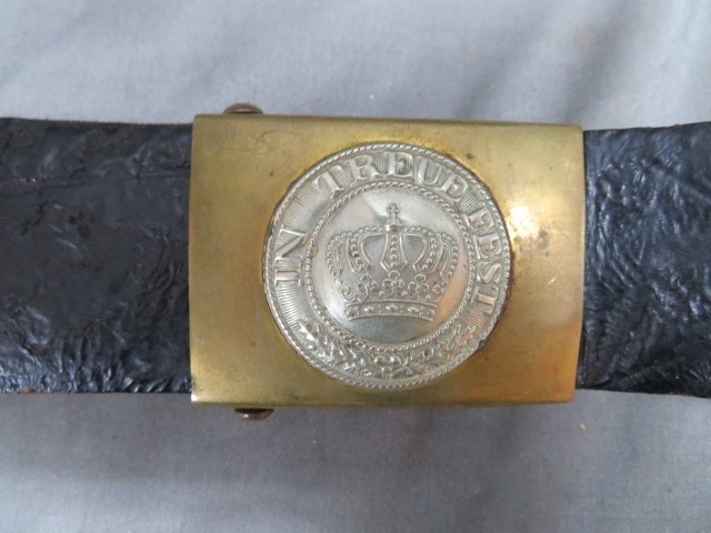 WWI German Bavarian Belt & Buckle Set – Rare Private Purchase Dress Variation | Original Great War Relic