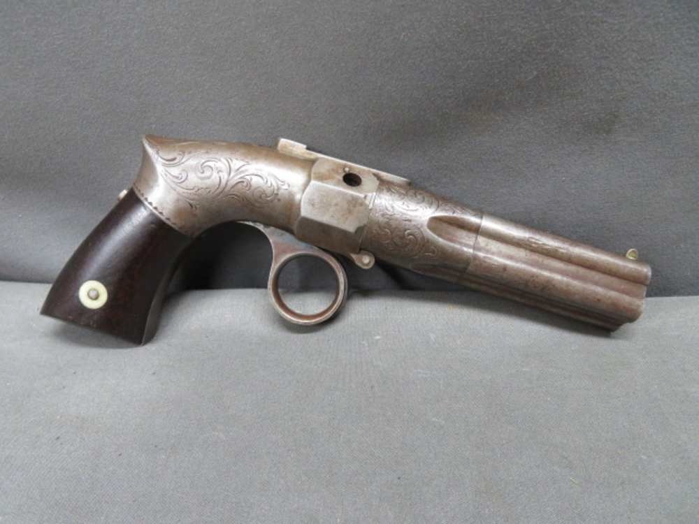 Antique Robbins & Lawrence Pepperbox Pistol — .28 Caliber