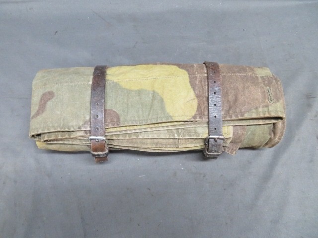 WWII German Camouflage Zeltbahn Shelter Half — Italian Mimetico Material
