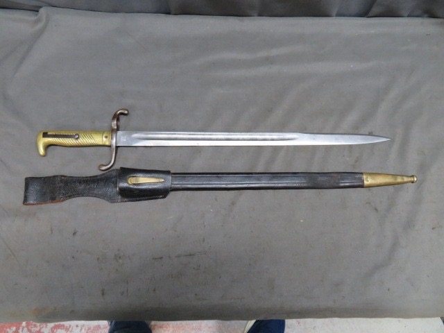 Imperial German Model 1871 Mauser Bayonet with Scabbard & Frog