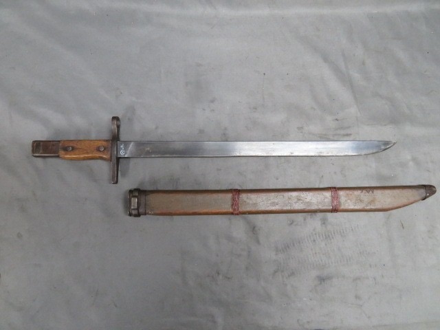 WWII Japanese Type 30 Bayonet – Toyoda – Wooden Scabbard