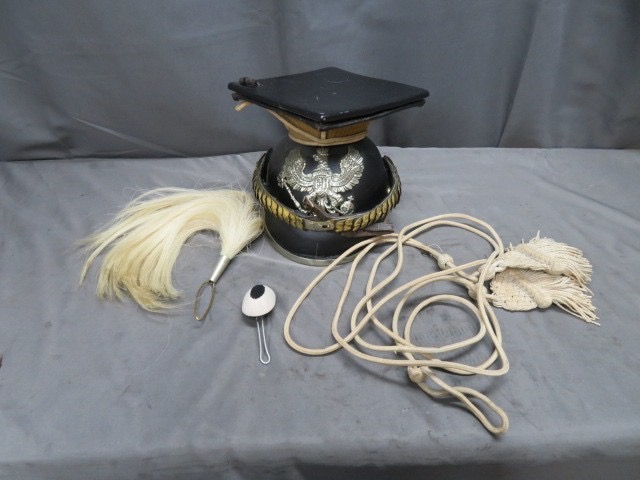 WWI Imperial German Uhlan Officer Tschapka w/ Plume