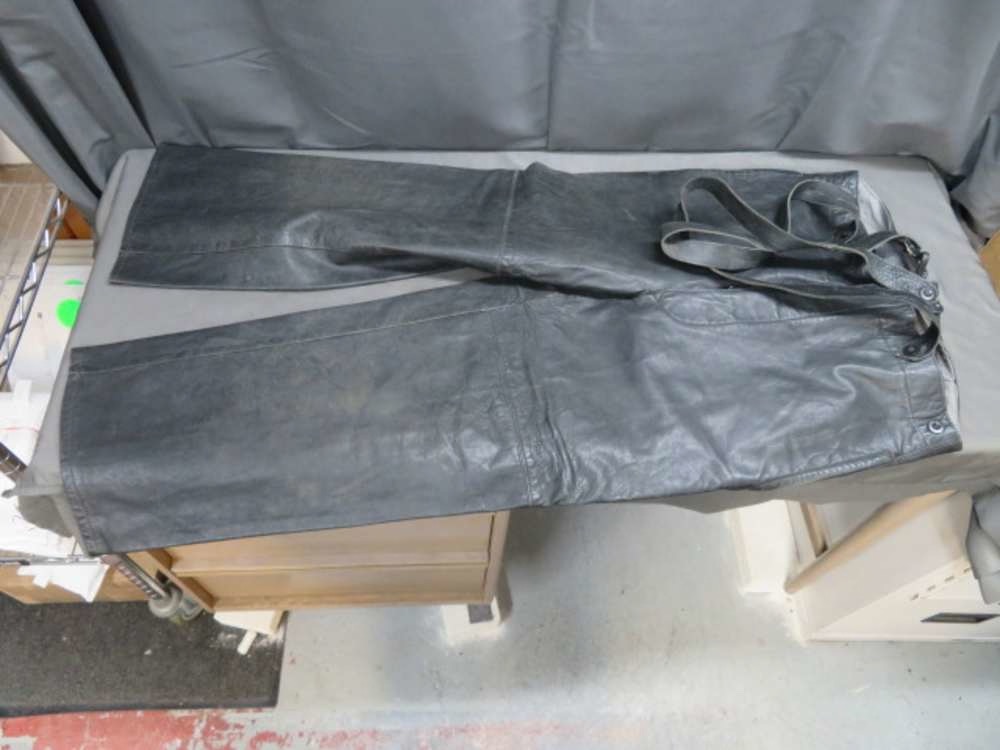 WWII German Kriegsmarine Leather Deck Jacket & Trousers – 1943