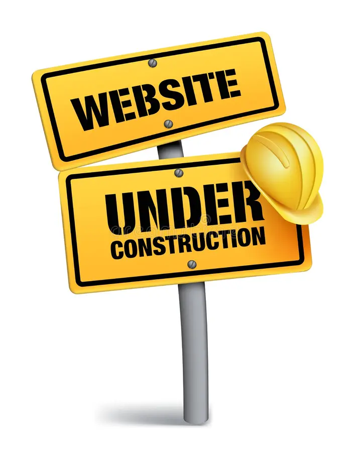 website under construction sign white background d mesh vector illustration 49640755