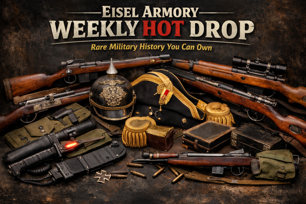 rare military collectibles display.webp