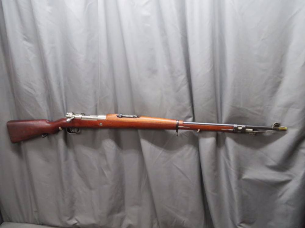 argentine model 1909 mauser rifle matching including rod & muzzle cover