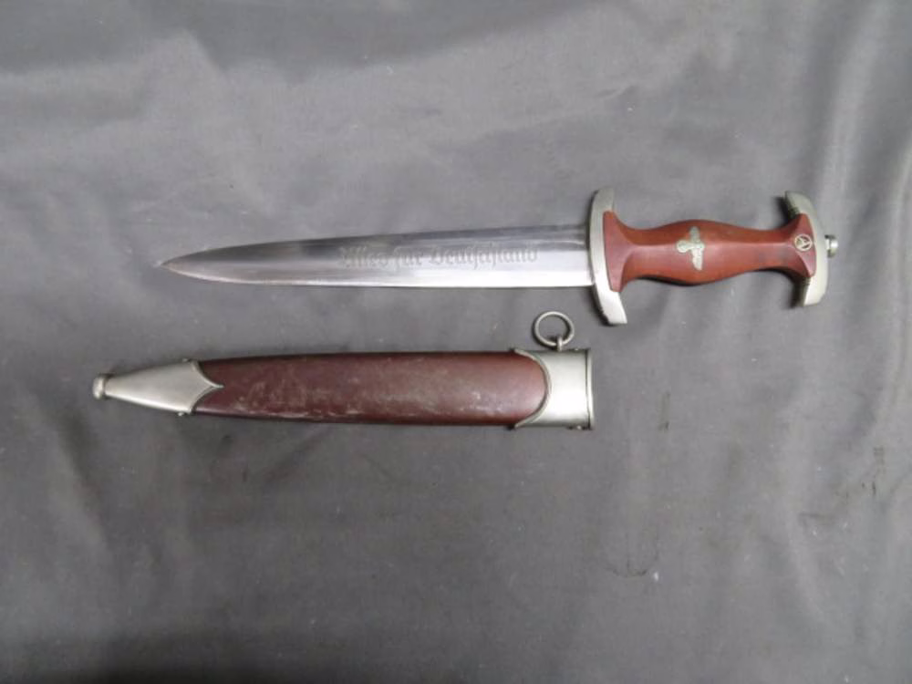 wwii german sa dagger leuco very rare maker franken gruppe marked