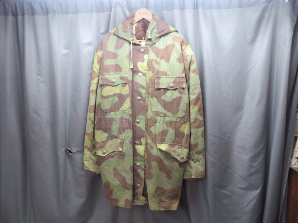 wwii german waffen ss “kharkov” camo fur lined parka original rbnr marked