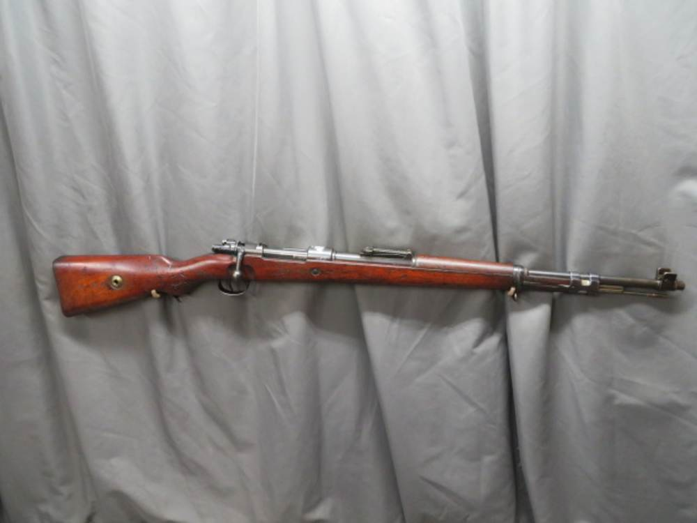 Right side view of a full-length Portuguese Model 1937 M/937 Mauser rifle