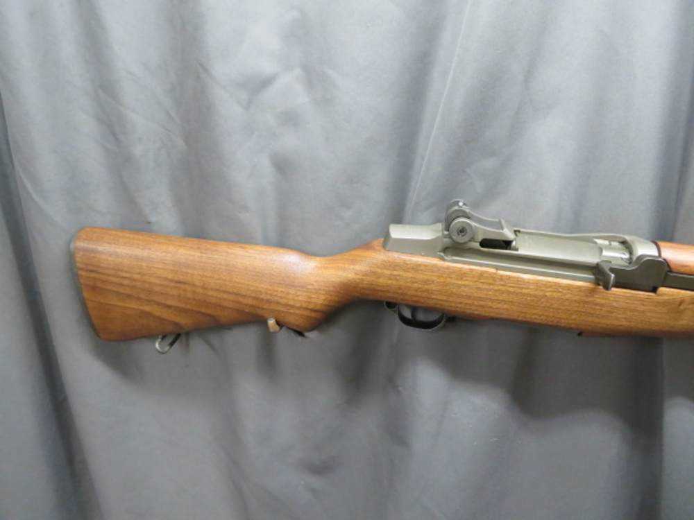 Close-up of M1 Garand receiver and rear sight mechanism