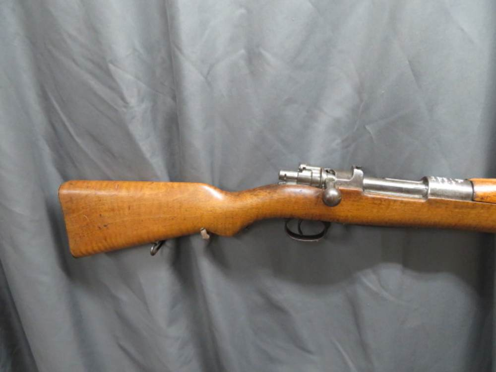 Receiver and bolt closeup of an Ottoman Model 1903 Mauser rifle