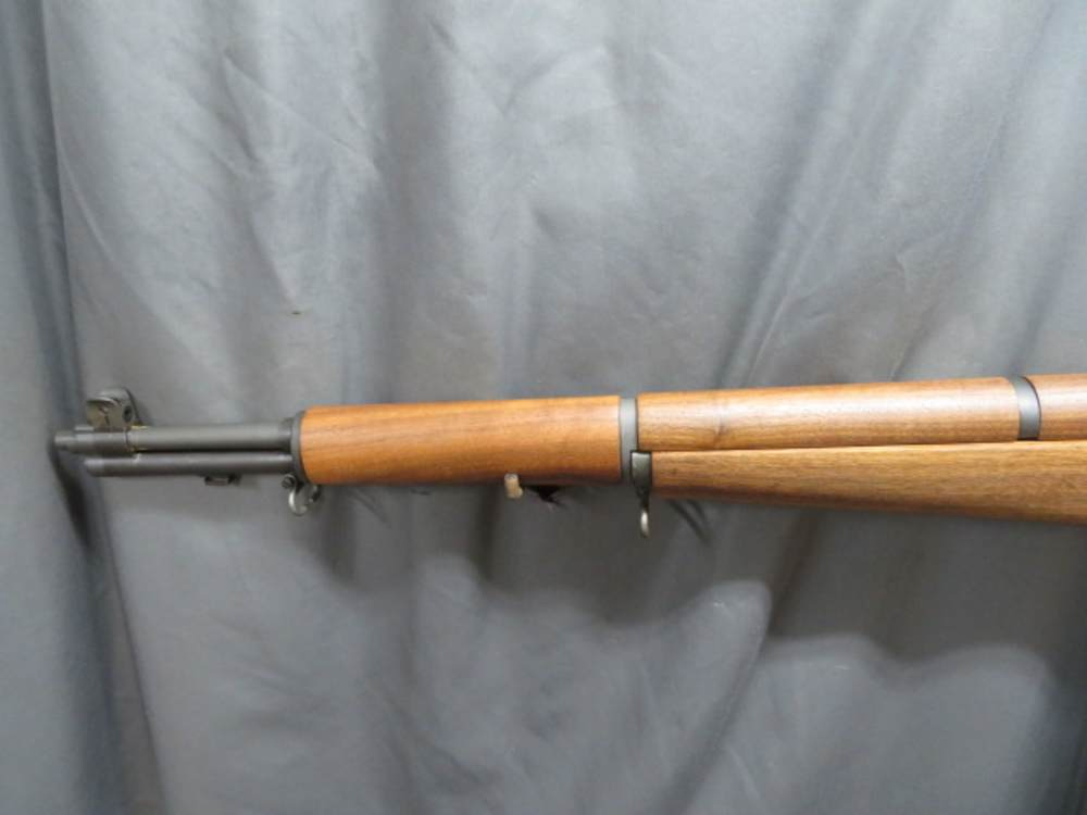 Close-up of M1 Garand muzzle and gas cylinder