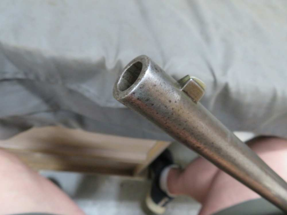 Close-up of the muzzle and front sight