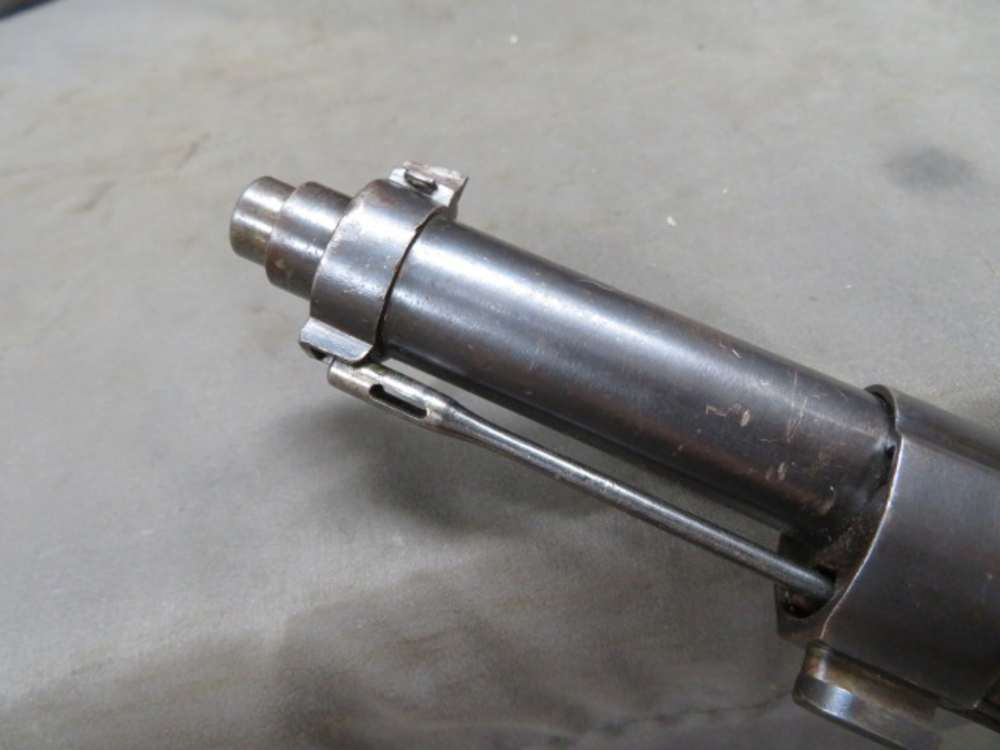 Close-up of the bolt assembly on the Belgian Mauser carbine