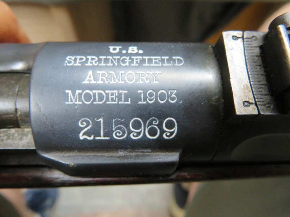 Receiver markings reading U.S. Springfield Armory Model 1903